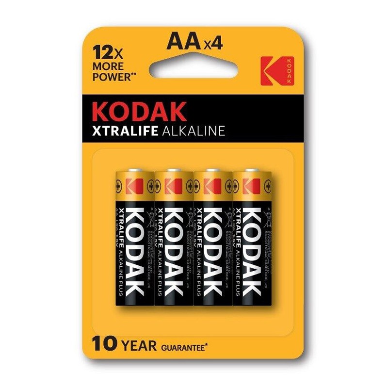 Kodak XTRALIFE Jednorázová alkalická baterie AA, 4-pack