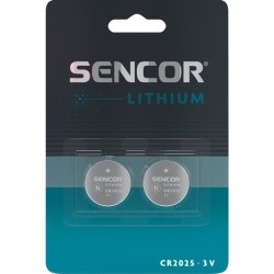 Sencor Jednorázová lithiová baterie CR2025, 2-pack