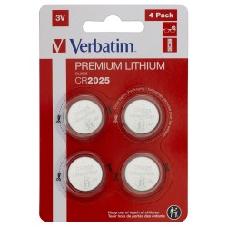VERBATIM Lithium baterie CR2025 3V 4 Pack