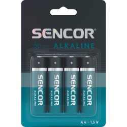 Sencor Jednorázová alkalická baterie AA, 4-pack SBALR64BPAAALK