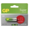 GP Super Jednorázová alkalická baterie AA, 8-pack