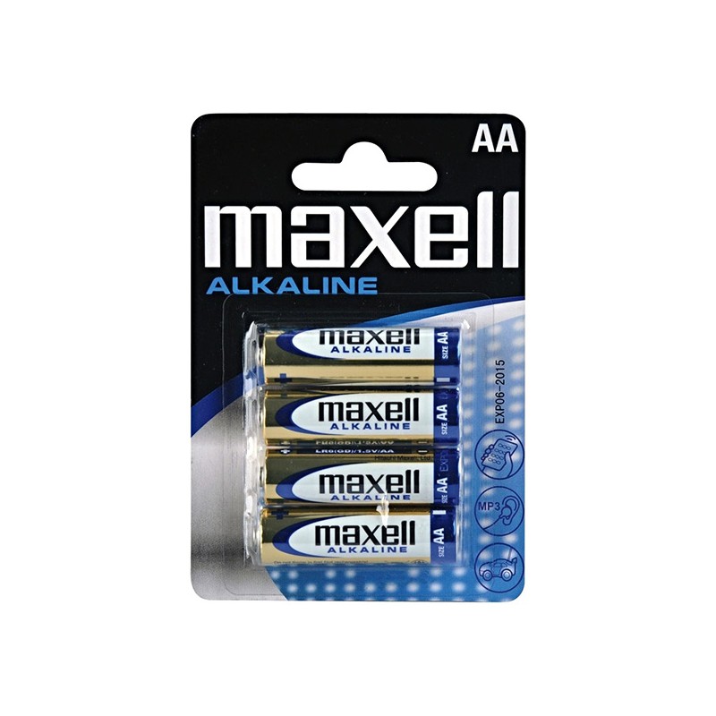 Maxell Jednorázová alkalická baterie AA, 4-pack LR64BP