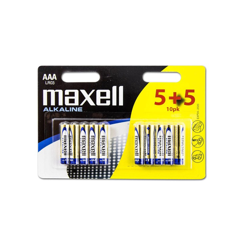 Maxell Jednorázová alkalická baterie AAA, 10-pack