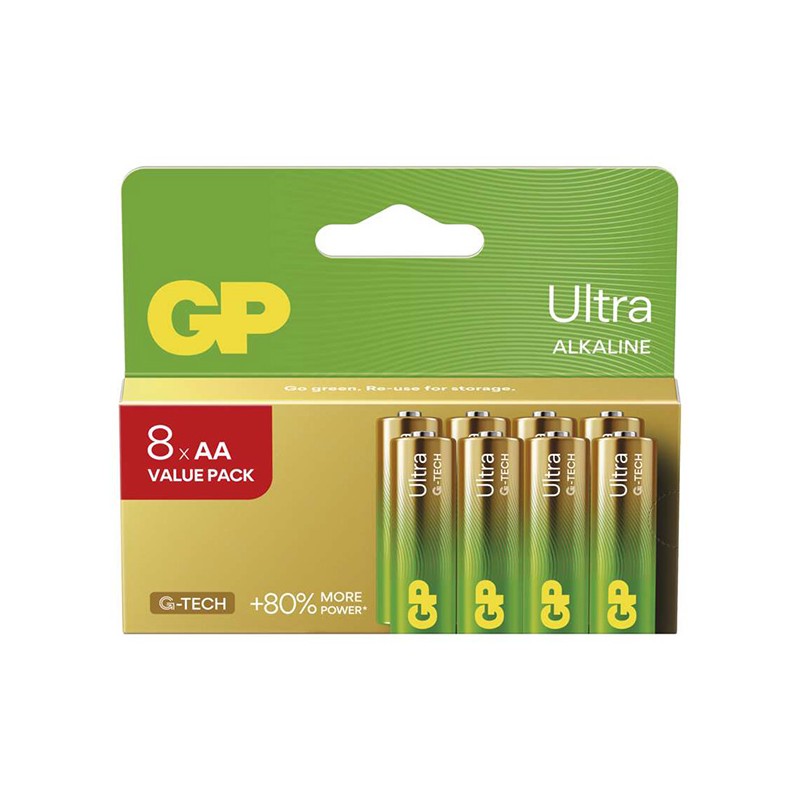 GP Ultra Jednorázová alkalická baterie AA, 8-pack