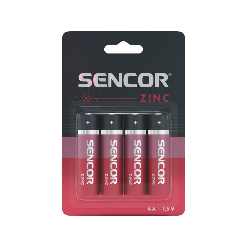 Sencor Jednorázová zinkouhlíková baterie AA, 4-pack