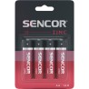 Sencor Jednorázová zinkouhlíková baterie AA, 4-pack