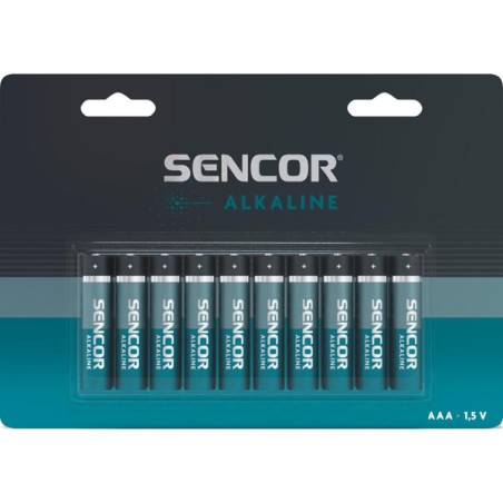 Sencor Jednorázová alkalická baterie AAA, 10-pack