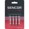 Sencor Jednorázová zinkouhlíková baterie AAA, 4-pack