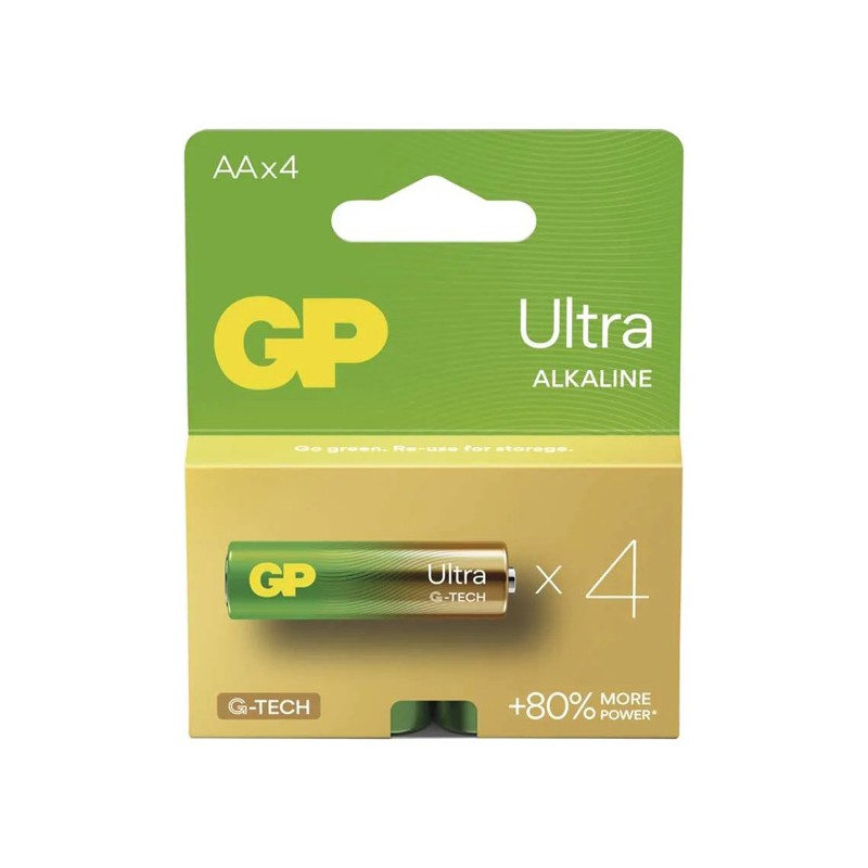 GP Ultra Jednorázová alkalická baterie AA, 4-pack