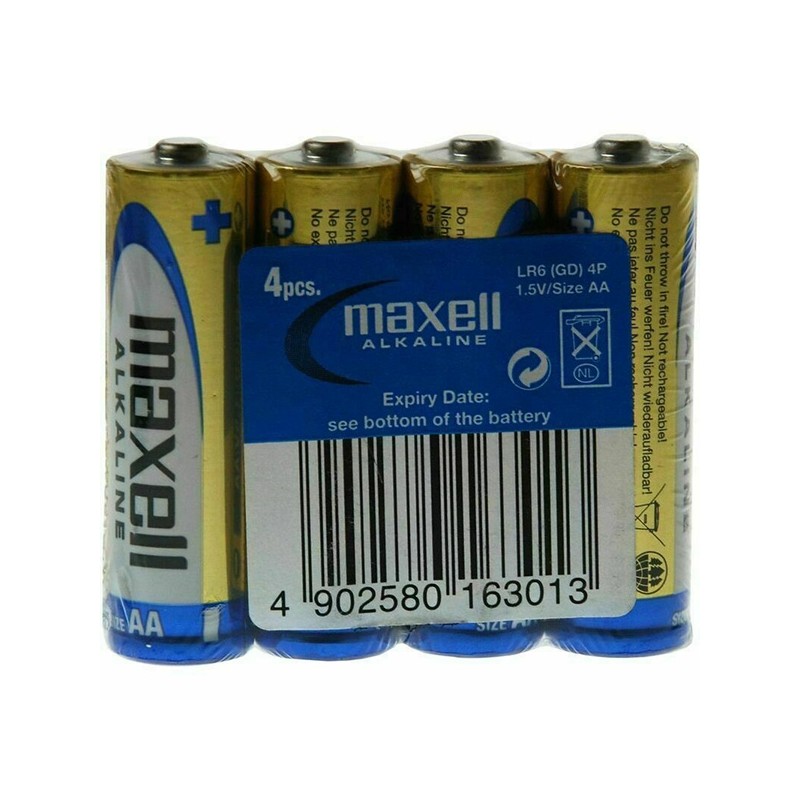 Maxell Jednorázová alkalická baterie AA, 4-pack 440061
