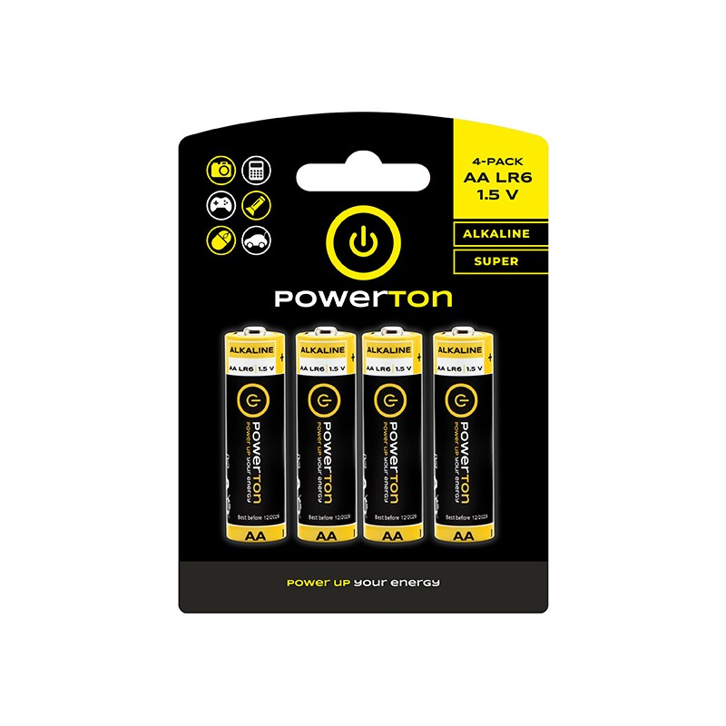 Powerton ENERGY ALKAMAX Jednorázová alkalická baterie AA, 4-pack