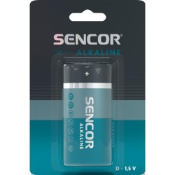 Sencor Jednorázová alkalická baterie D, 1-pack