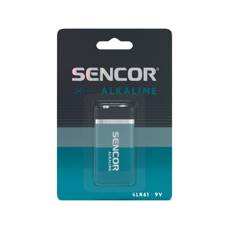 Sencor Jednorázová alkalická baterie 9V, 1-pack
