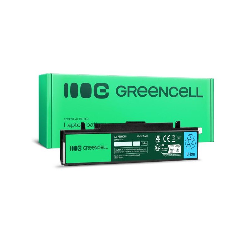 Green Cell baterie pro Samsung R519 R522 R530 R540 R580 R620 R719 R780 (black) / 11,1V 4400mAh
