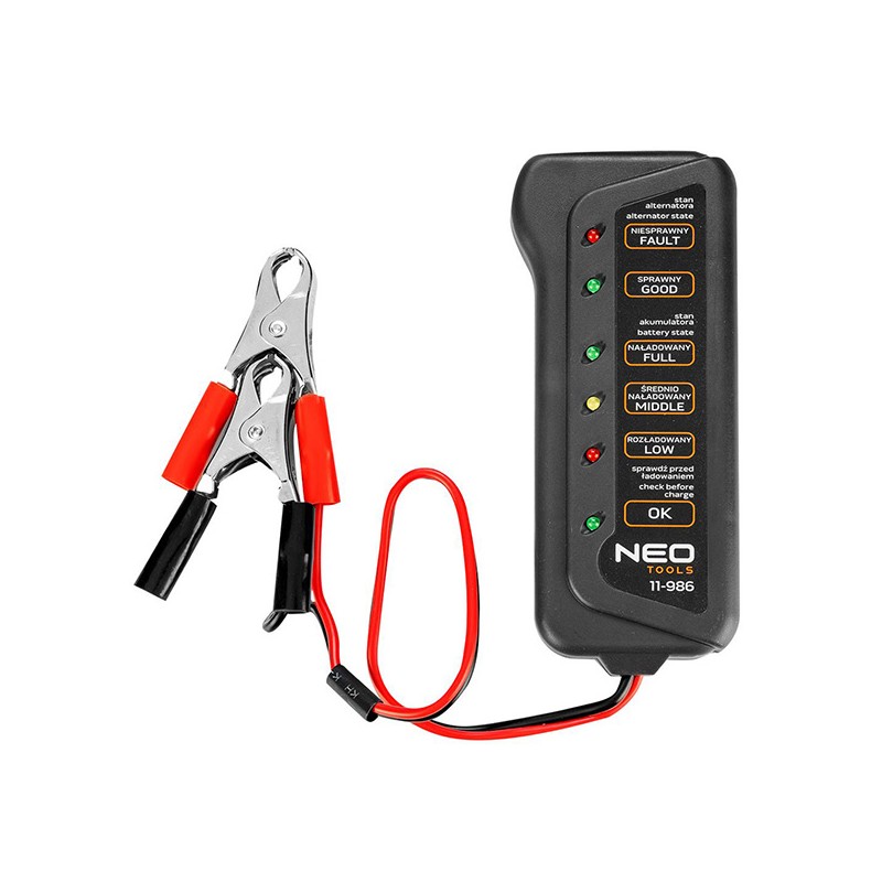 NEO Tools, Tester baterií a nabíjení 12 V LED