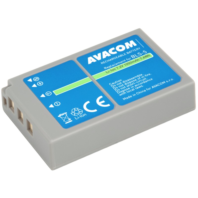 Olympus BLS-5, BLS-50 Li-ion 7.2V 1050mAh 7.6Wh