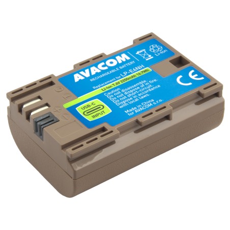 Canon LP-E6NH vstup USB-C Li-Ion 7.4V 2250mAh 16.7Wh