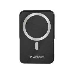 Verbatim power banka s bezdrátovým nabíjením 5V, nabíjení telefonu, 32264, 10 000mAh, magnetické připevnění, černá