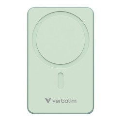 Verbatim power banka s bezdrátovým nabíjením 5V, nabíjení telefonu, 32226, 5000mAh, magnetické připevnění, zelená