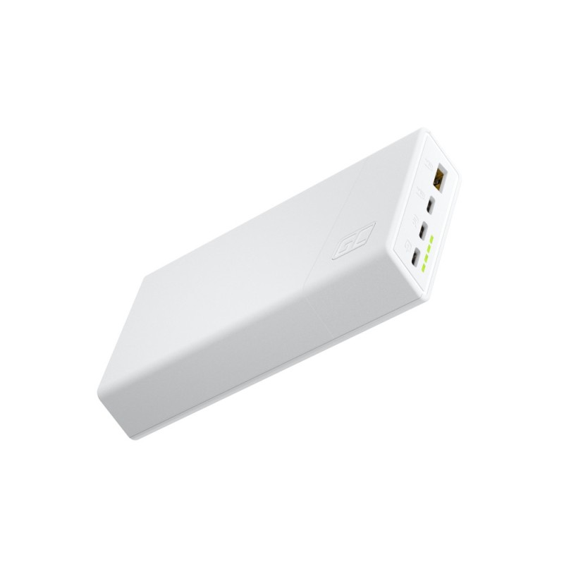 Green Cell powerbanka PowerPlay 20S bílá 20000mAh 22.5W PD USB C pro iPhone 15 14