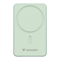 Verbatim power banka s bezdrátovým nabíjením 5V, nabíjení telefonu, 32228, 10000mAh, magnetické připevnění, Zelená