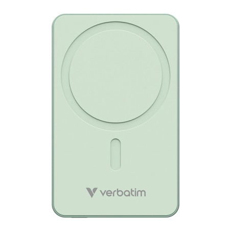 Verbatim power banka s bezdrátovým nabíjením 5V, nabíjení telefonu, 32228, 10000mAh, magnetické připevnění, Zelená
