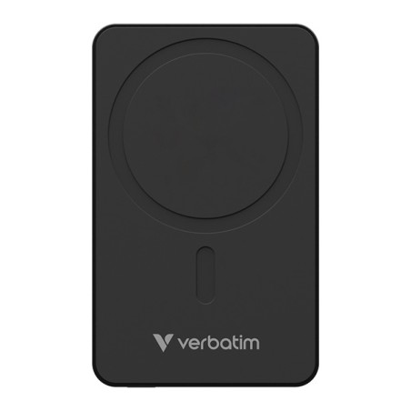 Verbatim power banka s bezdrátovým nabíjením 5V, nabíjení telefonu, 32225, 5000mAh, magnetické připevnění, Černá