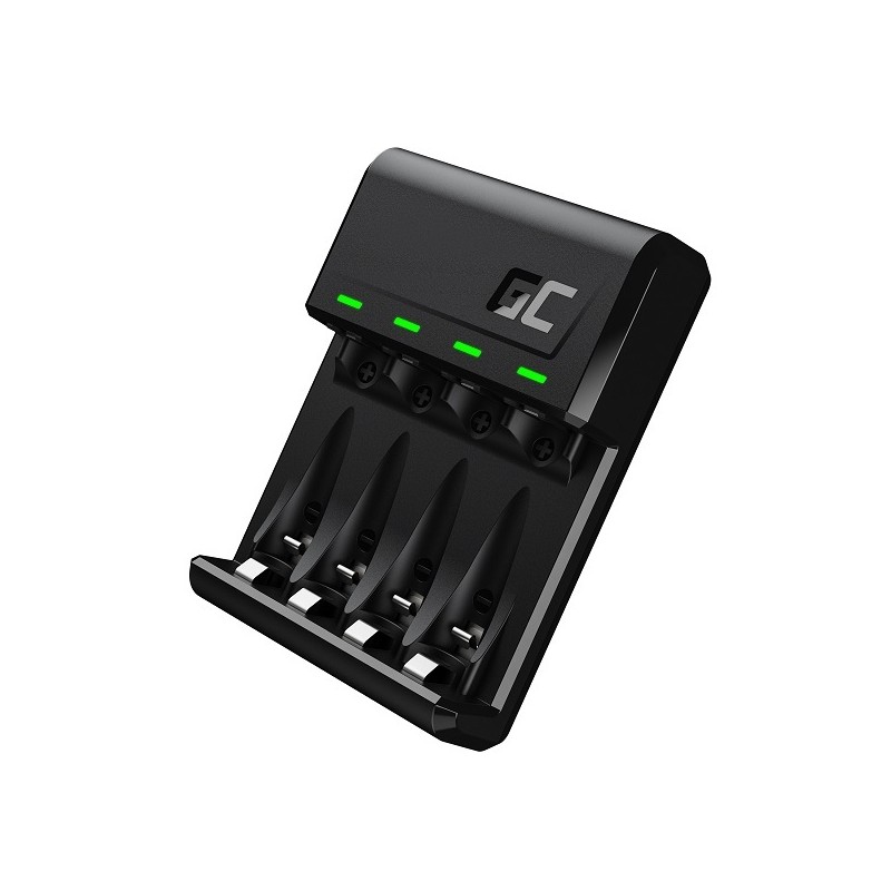 Green Cell GC VitalCharger Ni-MH AA a AAA baterie nabíječka s Micro USB a USB-C port
