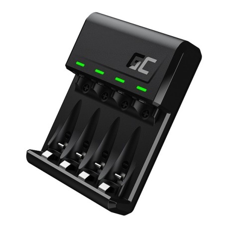 Green Cell GC VitalCharger Ni-MH AA a AAA baterie nabíječka s Micro USB a USB-C port