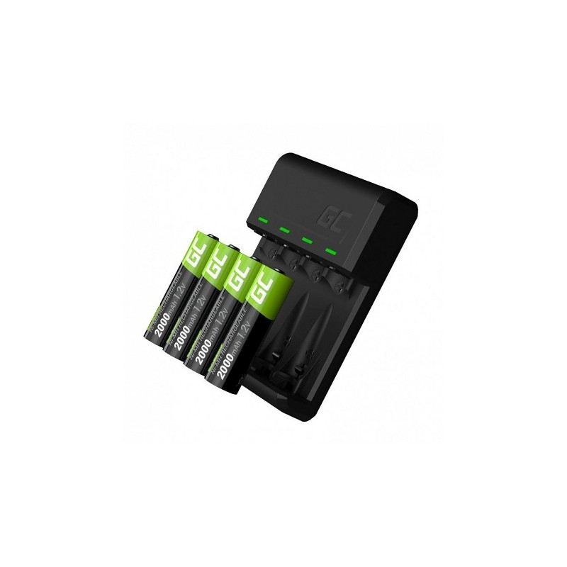 Sada Green Cell GC VitalCharger a 4x baterie AA 2000mAh Ni-MH