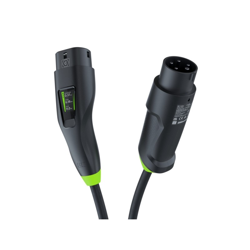 Green Cell nabíječka Habu EV Mobile Charger 11 kW 7 m Typ 2, zásuvka CEE až 16 A, pro elektrická vozidla EV PHEV 2 v 1 Wallbox
