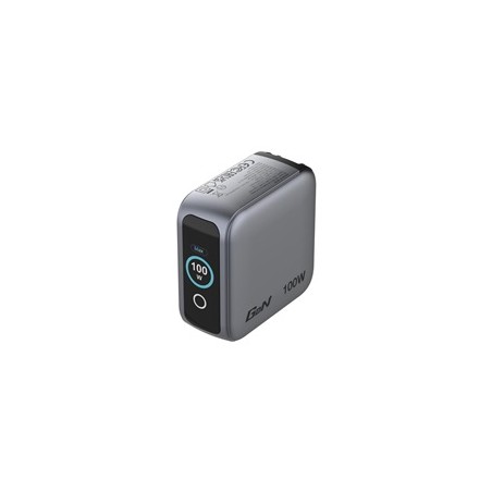 VERBATIM Mini GaN Nabíječka s displejem 100W, 2xUSB-C, 1xUSB-A, černá