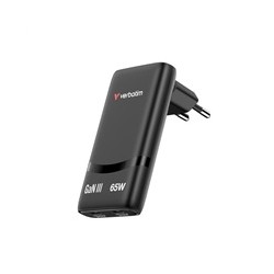 VERBATIM GaN Nabíječka Fold 'n' Go 65W, 2xUSB-C, černá
