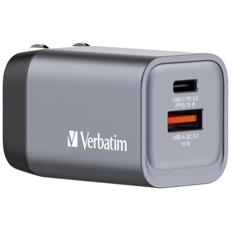 VERBATIM GaN Nabíječka do sítě GNC-35, 35W, 1x USB-C, 1x USB