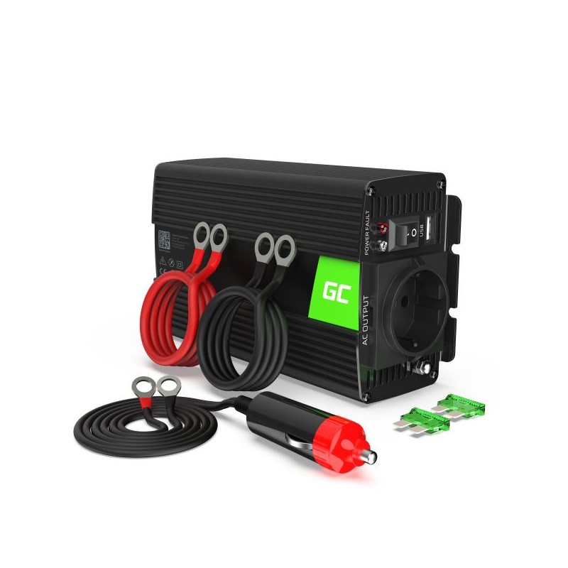 Green Cell ® měnič napětí 12V na 230V, 500W/1000W
