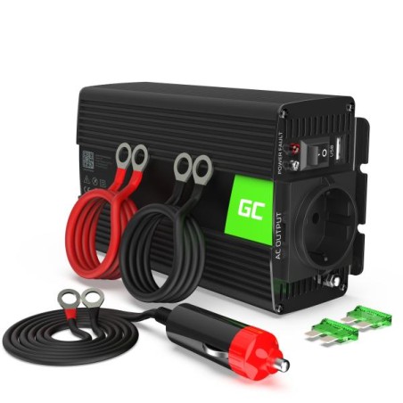 Green Cell ® měnič napětí 12V na 230V, 500W Full Sine Wave