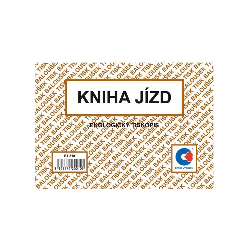 Kniha jízd ET310, A6, 3x52listů,3ks, cena za 1ks, Baloušek