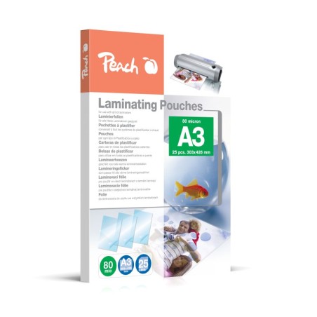 Peach fólie laminovací, A3, 80mic, transparentní, termální, 25ks