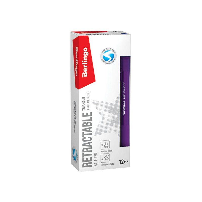 Berlingo, pero kuličkové, modré, 12ks, 0.7mm, Triangle 110 RT color