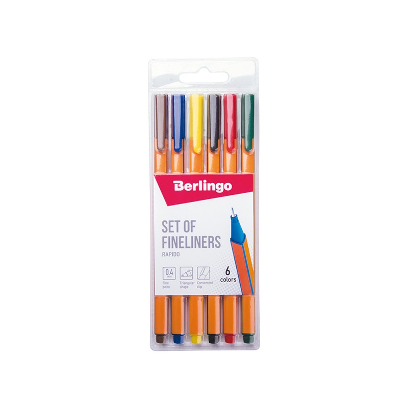 Berlingo, sada linerů Rapido, color, 6ks, 0.4mm