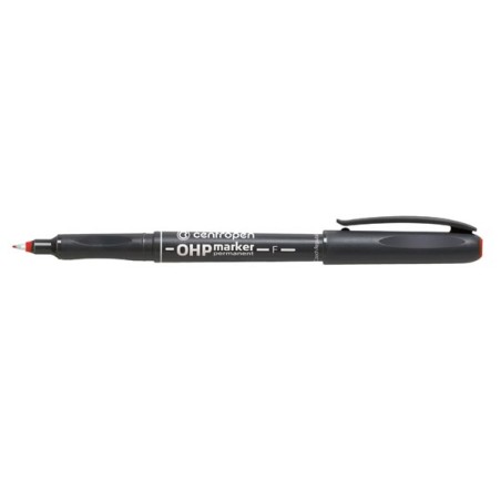 Centropen, marker 2636, červený, 10ks, 0.6mm, alkoholová báze, cena za 1ks, DOPRODEJ