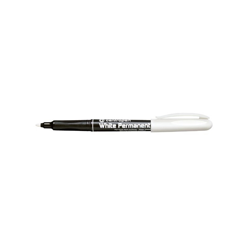 Centropen, popisovač 2686, bílý, 10ks, 1.2mm, vodní báze, cena za 1ks