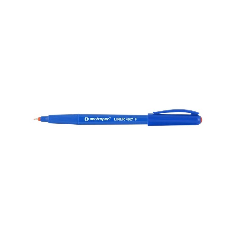 Centropen, liner 4621, červený, 10ks, 0.3mm, jemný plastový hrot v kovové objímce, cena za 1ks