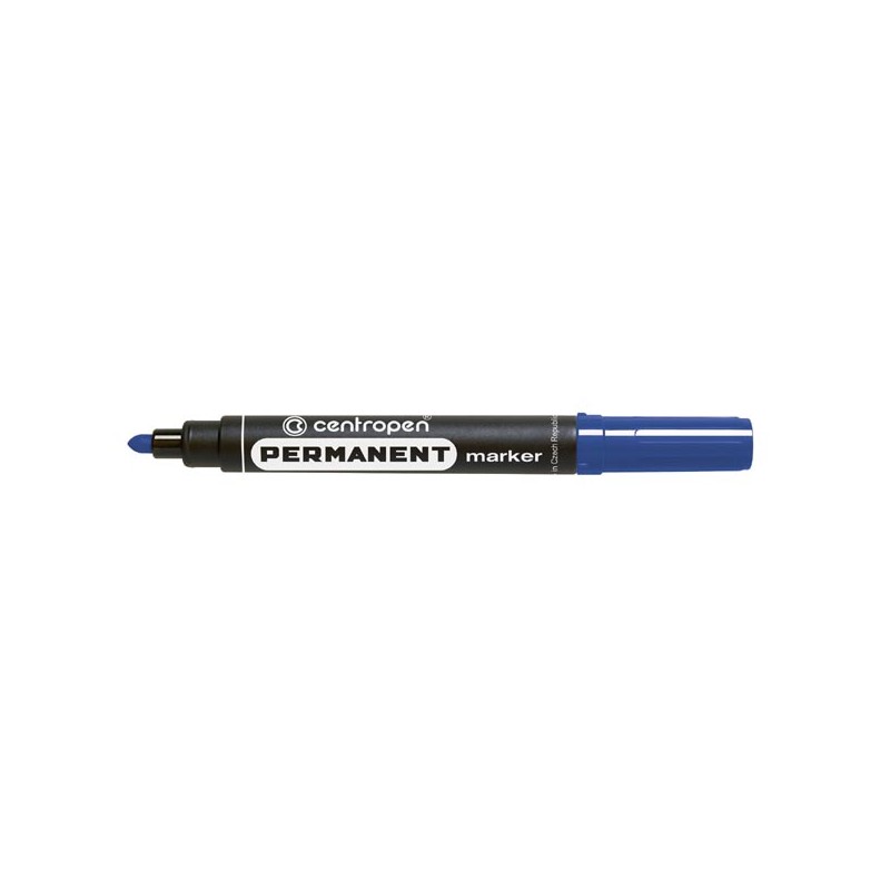 Centropen, marker 8566, modrý, 10ks, 2.5mm, alkoholová báze, cena za 1ks
