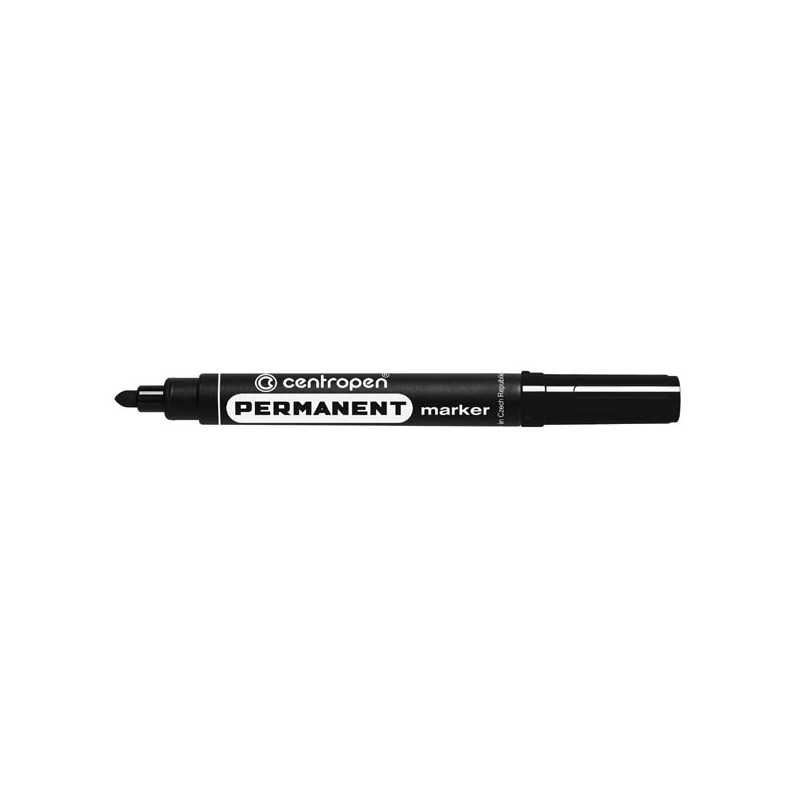 Centropen, marker 8566, černý, 10ks, 2.5mm, alkoholová báze, cena za 1ks