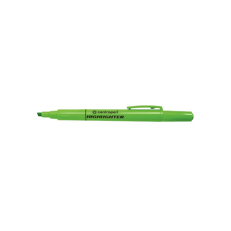 Centropen, zvýrazňovač 8722, zelený, 10ks, 1.4mm, klínový hrot