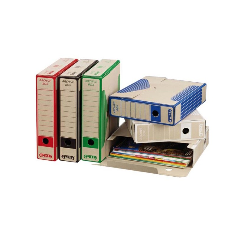 Box archivační, A4, 75mm, černý, Emba