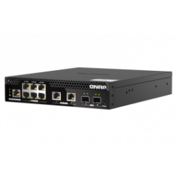 QNAP řízený PoE++ switch QSW-M2106PR-2S2T (6x 2,5GbE RJ45, 2x 10GbE RJ45, 2x 10GbE SFP+, malá šířka)