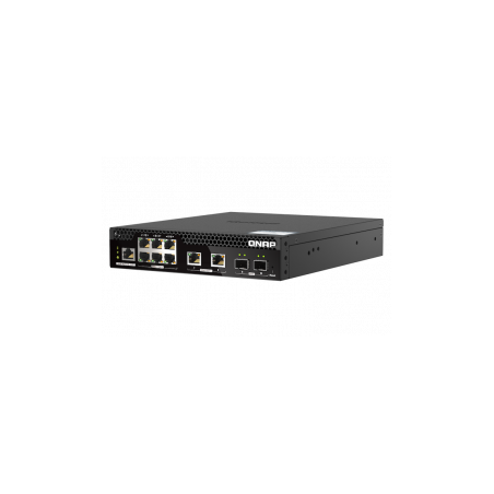 QNAP řízený PoE++ switch QSW-M2106PR-2S2T (6x 2,5GbE RJ45, 2x 10GbE RJ45, 2x 10GbE SFP+, malá šířka)