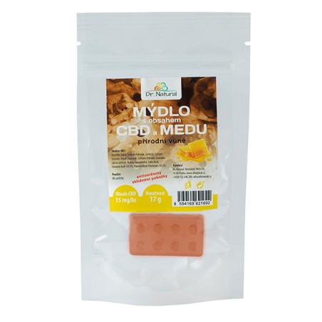 Mýdlo tuhé s obsahem CBD a MEDU, 17g, přírodní, s antioxidanty, Dr. Natural, DOPRODEJ
